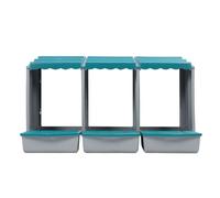 Aoaoy Confortable et spacieux pour les poules, matériau PP, boîte pour le dépôt des œufs, convient pour les poules, canards, volailles, facile à nettoyer (3 cavités)