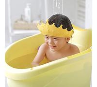 Aoaoy Coup de bébé en Forme de Couronne Réglable avec Protection de L'oreille, pour Tout-petit, Chapeau de Lavage des Cheveux avec un Rasoir à Reflux Plus Large et une Conception de Détournement