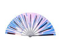 Aoaoy Éventail de Main Pliant de Style Chinois Réfléchissant pour Danser en Ligne avec Design Compact, Couleurs Brillantes et Matériau en PVC, Idéal pour le Concert, Mariage