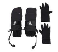 Aoaoy Gants de ski, en fibre aramide, coupe-vent, résistants à la neige, thermiques, pour hommes et femmes, avec protège-poignet, poche imperméable et sangle anti-perte, pour snowboard, cyclisme