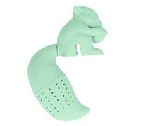 Aoaoy Infuseur à thé en forme d'écureuil mignon en silicone de qualité alimentaire en forme d'écureuil pour la maison et le bureau (vert)