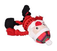 Aoaoy Jouet à mâcher en peluche pour chien avec couineur intégré pour le nettoyage des dents et réduire l'anxiété