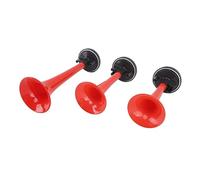Aoaoy Kit de Klaxon à Air Musical 3 Trompettes 125 DB, Coque Rouge ABS, Musique La Cucaracha, Compresseur Universel 12 V