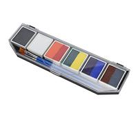 Aoaoy Kit de peinture pour le visage et le corps d'Halloween et de Noël pour adultes, matériau hypoallergénique, activé par l'eau, durable, séchage rapide, lingettes humides, laver à l'eau