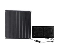 Aoaoy Kit de Ventilateur à énergie Solaire Kit de Ventilateur D'échappement 20W, Vitesse 2200 TR/Min, Solaire Automatique avec Matériau ABS pour la Serre, Abri pour Animaux de Compagnie