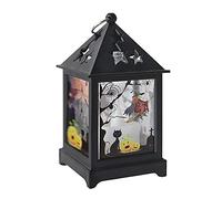 Aoaoy Lanterne à Suspendre pour Halloween Crochet, Style Vintage, Lumières à LED Alimentée par Batterie, Décoration D'Halloween pour Jardin Arbre Fête Lanterne Suspendue Ornement (Oreange light)