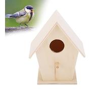 Aoaoy Maison d'oiseaux en Bois, Bricolages pour Oiseaux pour Les Oiseaux, Décorations de Peinture de Bricolage en Toute sécurité à L'intérieur, à L'extérieur (Étage Unique n ° 3)