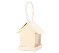 Aoaoy Mangeoire à oiseaux en bois composite avec planche latérale en acrylique transparent, fabriquée en matériau pour oiseaux sauvages, abri idéal pour le soleil et la pluie (carré standard)