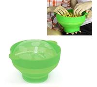 Aoaoy Popcorn Coquille de maïs soufflé en silicone avec micro-ondes pliable avec couvercle pour les doigts, four et micro-ondes pour les salles de couchage, les voyages et les voyages