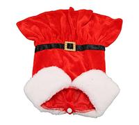 Aoaoy Robe de Chien de Noël, Jupe en Velours de Vêtements pour Animaux de Compagnie de Santa Claus, Tenue de Noël Costume de Chiot de Fille de Vacances, Vêtements de Vacances de Mignons Robes Rouges