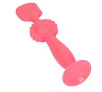 Aoaoy Spatule à crème pour couches en silicone souple, base ventouse pour bébé (rouge)