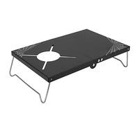 Aoaoy Table de Camping Portable, Tableau de Traitement anodisé Noir Léger Mini Table de Poêle à Pique-Nique, Facile à Compatible avec 4 Cuisinières, pour Soto St 310, pour ST330, pour