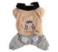 Aoaoy Vêtements chauds en peluche pour chiens, jolis patchs, activités intérieures et extérieures, vêtements d'hiver pour chiens, préserve les poils et la peau (4XL)