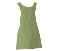 AOBBYBBS Tablier japonais en lin et coton avec dos croisé, deux poches, Vert herbe pâle, 83,82 cm Longueur, 45,72-63,5 cm Largeur