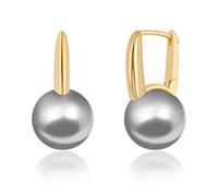 Aobei Pearl Shell Pearl Pendentif Femme boucles d'oreilles 18k plaqué or huggie boucles d'oreilles