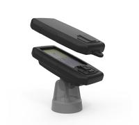 Aobelieve Coque de protection en silicone et bouchon d'écran pour Garmin Striker 4 Fish Finder - Kit de protection intégral avec mousqueton - Noir