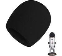 AOBETAK Mousse Micro Anti Bruit,Bonnette Filtre Micro Anti Vent Pop pour Microphone à Condensateur Blue Yeti,Yeti Pro,Noir