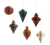 AOBKIAT Lot de 6 Boules de Noel, Décorations pour Sapin de Noël