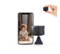 AOBOCAM Camera Espion, Mini Caméra de Surveillance WiFi HD Intérieur/Extérieur, Micro Caméra Bluetooth avec Vision Nocturne, Détection de Mouvement, Enregistrement à Distance (B1)