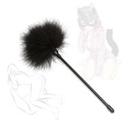 AOBORE Baguette Interactive à Plumes Longues et Douces, Noire, Confortable et Durable