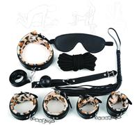 AOBORE Ensemble de Jeu imprimé léopard Collection 7 pièces, pour Jeux de rôle sur scène