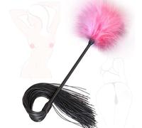 AOBORE Fouet taquin à Plumes Roses, Plumes Douces