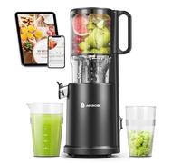 AOBOSI Extracteur de Jus126MM Grande Goulotte d'Alimentation Pour Fruits et Légumes Entiers, Extracteurs de Jus avec Moteur à vis Sans Fin amélioré,Coupe Automatique et Triple Technologie de Filtrage.