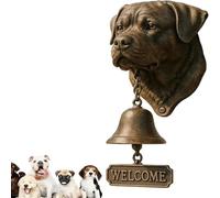 AOBUJDUB Sonnette de Bienvenue Doberman, Sonnette de Bienvenue Western Highlands White Terrier, Sonnette de Porte Amusante Bulldog, Cloche Murale Rétro Carlin Suspendue(B5B6)