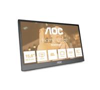 AOC 16T3EA - Moniteur Portable 16 Pouces (1920x1080, Port USB-C, Pied Multi-Angle) Noir-Gris