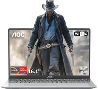 AOC Ordinateur portable avec AMD Ryzen 7 5700U, jusqu'à 4,3 GHz, RAM 16 Go M.2 NVMe SSD 512 Go Ordinateur portable, clavier rétroéclairé, Radeon RX Vega 8 Graphics Notebook, WiFi-6, HDMI, 1080P