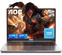 AOC Ordinateur Portable, 12ème N97 CPU (jusqu'à 3,6 GHz), Notebook 16 Go DDR4 RAM 512 Go SSD (étendre à 2 to) Ordinateur Portable, WiFi, BT5.1, Type C, USB3.2, HDMI, Ordinateur Portable de Jeu