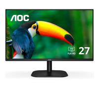 AOC 27B2H 27" Full HD IPS Monitor, 3-Sided Frameless & Ultra Slim Design, HDMI and VGA inputs, Lowblue Mode, VESA Compatible,Black