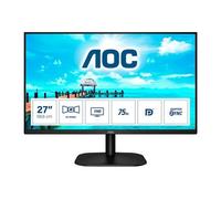AOC Écran LED 27B2QAM 27" Full HD 75 Hz 4 ms HDMI DisplayPort VGA Haut-parleurs Noir
