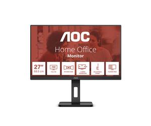 AOC 27E3QAF Moniteur LED 27" IPS Full HD 1920x1080 75Hz, Temps de Réponse 4ms, Adaptive Sync, HDMI/DisplayPort, Haut-parleurs, Ergonomie Complète