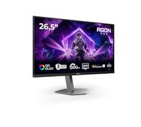 AOC AG276QKD2 26,5 Pouces WQHD Moniteur, 500Hz, 0,03ms, AdaptiveSync, FreeSync Prem. Pro, G-Sync Comp., réglage de la Hauteur, Haut-parleurs (2560 x 1440 HDMI, 2X 2.1 DP, USB HUB), Noir/Gris foncé