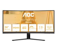 AOC Moniteur incurvé CU34B3E 34 pouces 3440×1440 120Hz VA 4 ms GtG HDR Ready HDMI Noir