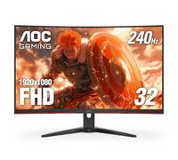 AOC C32G2ZE 32" Courbé Frameless Gaming Monitor, Full HD 1920x1080, VA, 0,5ms 240Hz, AMD FreeSync Premium, DP/HDMI/VGA, VESA, 3-3-1 Re-Spawned Program Black