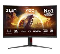 AOC Gaming Moniteur Incurvé, C32G4Z 32 Pouce 260Hz VA Dalle, 4ms GtG, HDR10, FreeSync Premium, Ajustable en Hauteur, Haut-parleurs, (1920x1080 HDMI 2X 2.0 DP 1x 1.4) Noir