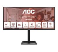 AOC Écran PC CU34E4CV 34" incurvé 3440 x 1440 120 Hz VA HDR10 HDMIx2 DP USB-C Haut-parleurs