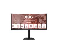 AOC CU34E4CV - Écran incurvé - 34i - 3440 x 1440 UWQHD 120 Hz - VA - 3500:1 - HDR10 - 4 ms - 2xHDMI DP USB-C -HP- GAR 5 ans
