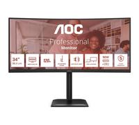AOC Écran PC CU34E4CV 34" incurvé 3440 x 1440 120 Hz VA HDR10 HDMIx2 DP USB-C Haut-parleurs