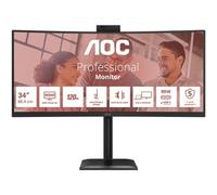 AOC Écran LED incurvé CU34E4CW 34" UWQHD 3440x1440 VA HDR10 350cd/m² 4ms 2xHDMI Haut-parleurs Noir