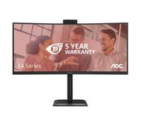 AOC Écran LED incurvé CU34E4CW 34" UWQHD 3440x1440 VA HDR10 350cd/m² 4ms 2xHDMI Haut-parleurs Noir