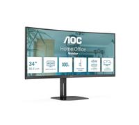 AOC Écran CU34V5C-BK 34" 3440×1440 incurvé HDMI DisplayPort USB-C PD 65W haut-parleurs intégrés