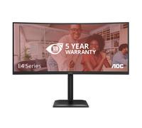 AOC E4 CU34E4CV, 86,4 cm (34'), 3440 x 1440 pixels, UltraWide Quad HD, LCD, 4 ms, Noir