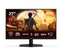 AOC Gaming Q27G42ZE - Moniteur de Jeu Quad HD 27 Pouces, 240 Hz, 1 ms, comp. G-Sync, HDR10 (2560x1440) Noir-Rouge