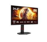 AOC Gaming Q25G4SR - Moniteur Quad HD 255 Pouces, 300 Hz, 1 ms, FreeSync. Prem., G-Sync comp., HDR400 (2560x1440, 2X HDMI 2.1, DisplayPort 1.4) Noir-Rouge