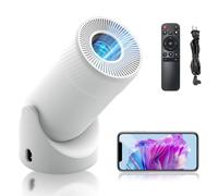 AOC Mini projecteur avec WiFi et Bluetooth, projecteur intelligent Full HD 4K avec réglage de rotation à 180°, 220 ANSI, 8000 lumens, correction automatique verticale du trapèze