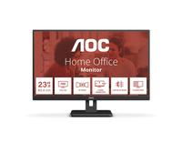 AOC Moniteur 24E3UM/BK : 23.8" VA FHD 1920x1080, 4ms, 300cd/m², HDMI/DisplayPort/VGA, Hub USB 3.2, HP intégrés, Noir
