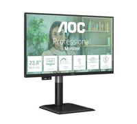 AOC Moniteur 24P4CV 23,8 Pouces FHD USB-C 120 Hz, Dalle IPS, 4ms GtG, adaptative Sync., Mode HDR, réglage en Hauteur, Haut-parleurs intégrés (1920 x 1080 HDMI 1x1.4, DP 1.4, USB HUB), Noir